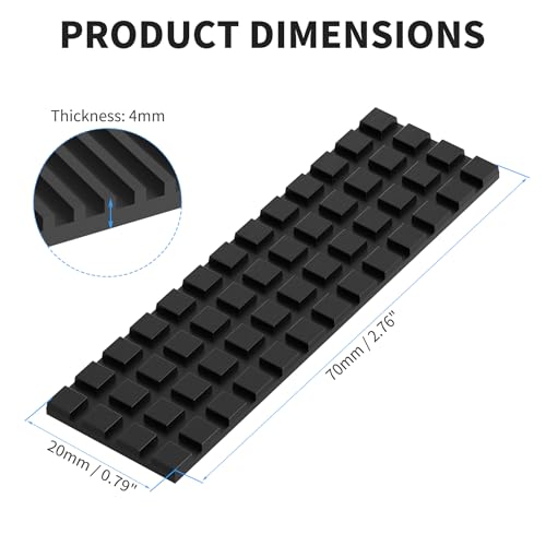 Disipador térmico de cobre de 20x70x4 mm para laptop y chips GPU 2