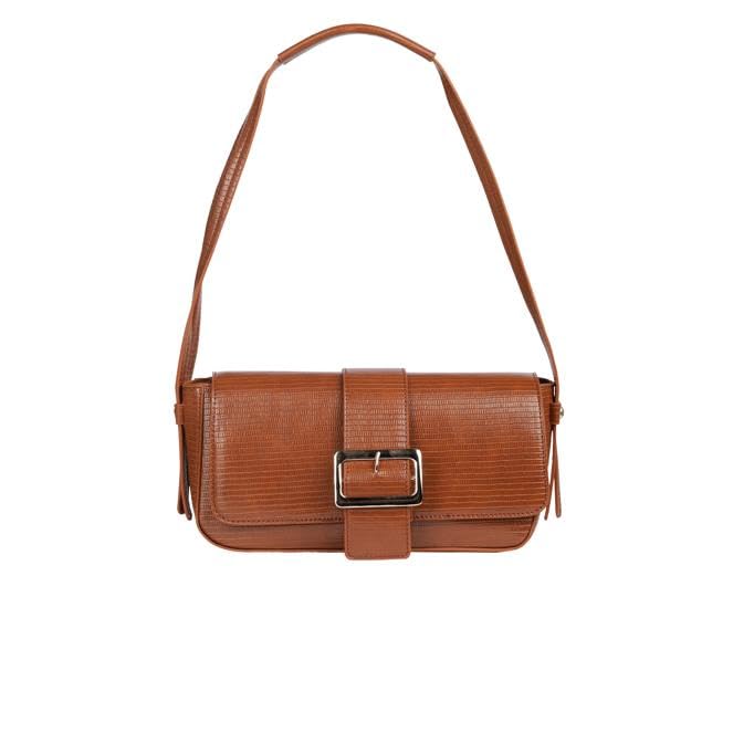 Borsa a tracolla con stampa rettile