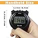 6-Pack Digital Sport Stopwatch Timer, Electronic Large Display with Date Time and Alarm Function, Multi-Function Sports Coaches Fitness Coaches and Referees Black