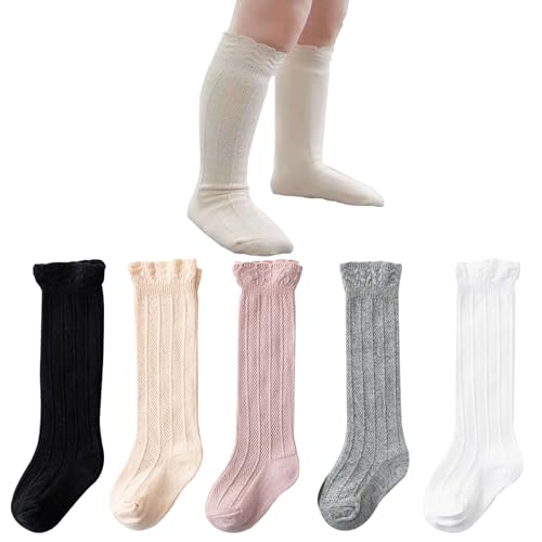 Image of Apone Fatu Baby Knee High Socks Newborn Infants Toddlers Cotton Uniform Stockings Warm Cotton Boys Girls Stockings