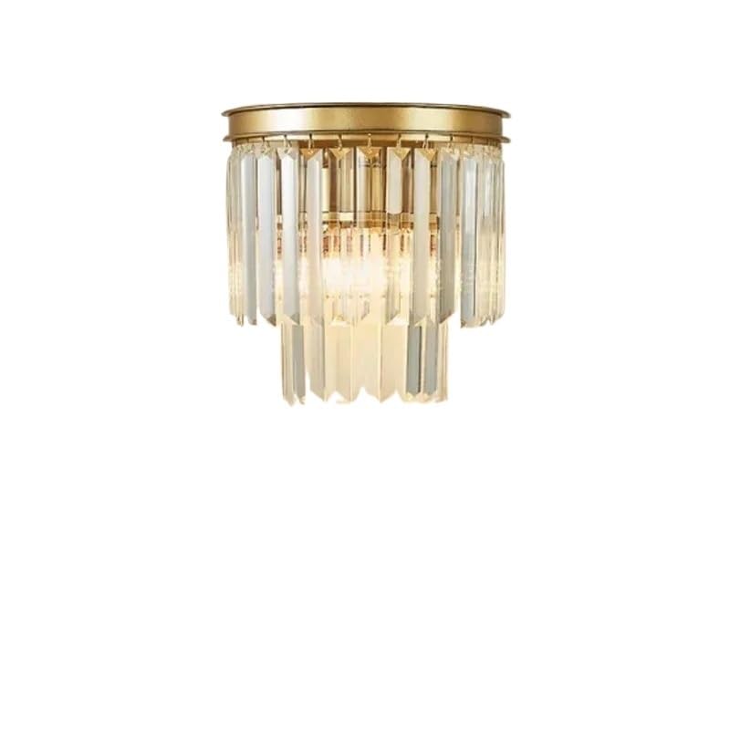Lustre suspendu en cristal rétro américain or luminaire décoratif intérieur salon