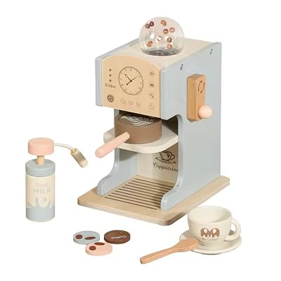 TOYARTSY Premium Coffee Maker for Kids – Realistic Kitchen Play Set with Brew Function, Accessories – Ideal for Pretend 