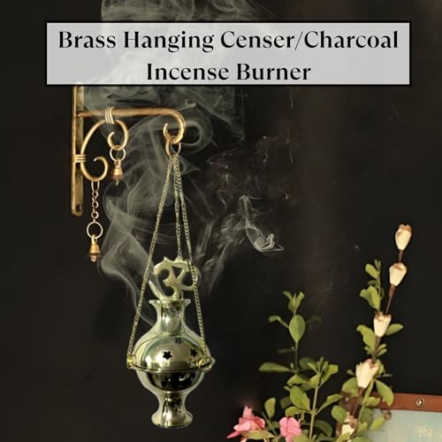 Vrinda-Brass-Hanging-CenserCharcoal-Incense-Burner-Traditional-Aromatherapy-Tool-for-Home-Meditation-Spaces-Beautiful-Hanging-Design-Om-Design-4-High-Gold