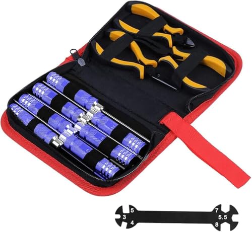 RC Car Tools Kits - 11PCS Hex, Phillips, Flat，Nut Drivers, Pliers, Wrench, Repair Tools...