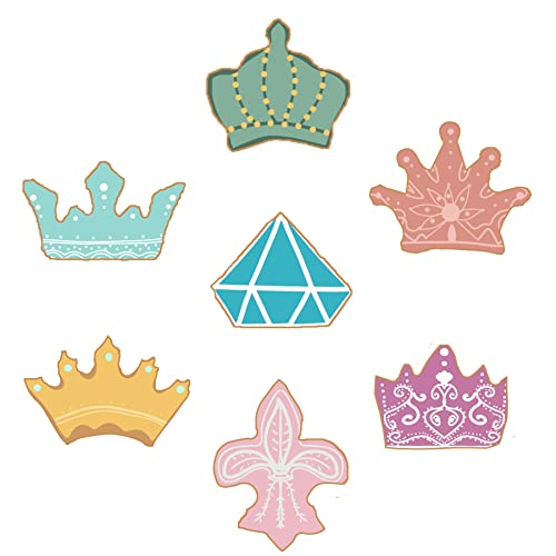 Crown Cookie Cutter Set Of 7 Pcs, Stainless Steel Princess Crown Series Cookie Cutters Fondant Baking Molds #TOP6