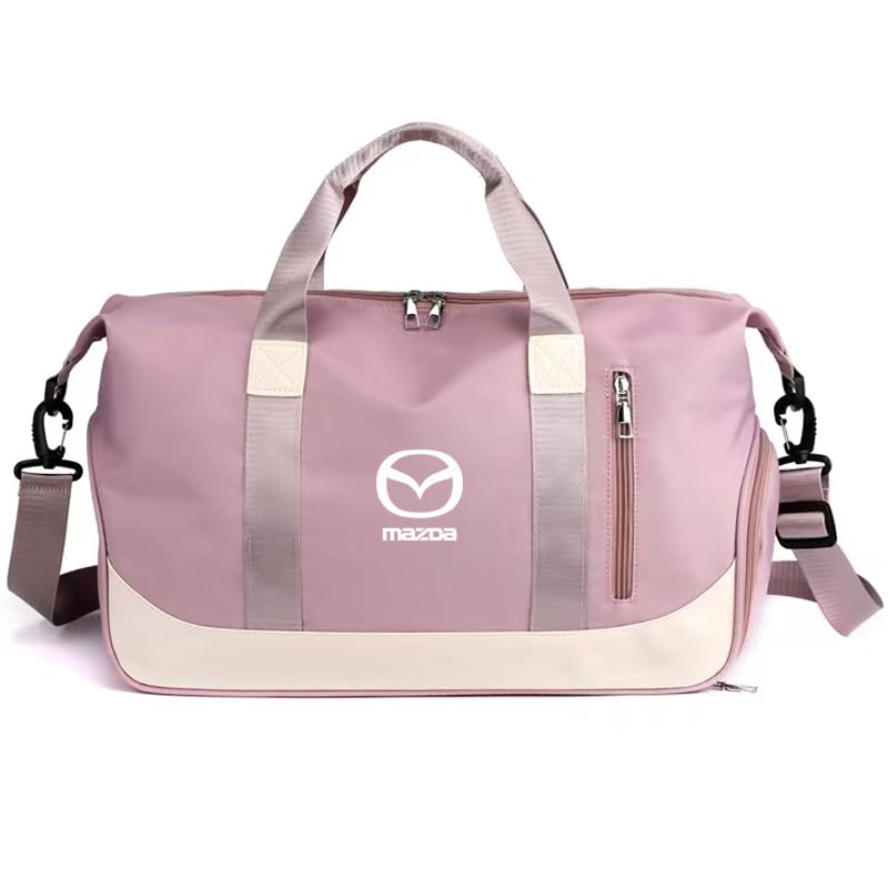 Gym Bag for Mazda MX-5 NC 2015-2022, Multifunction Travel Backpack Dry Wet Shoulder Messenger with Independent Shoes Compartmen Waterproof Tote Bag for Sports Gym Travel,Pink