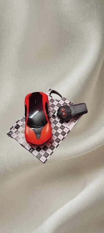Image of Kids Remote Control Racing Car, Red and Black Design, Indoor Outdoor RC Vehicle with Wireless Controls, Ages 6+