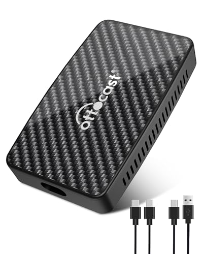 OTTOCAST Play2Video Pro – Wireless CarPlay & Android Auto Adapter with YouTube, Netflix, Spotify, IPTV | 5GHz WiFi, Auto Connect, No Delay | Compatible with OEM Wired CarPlay