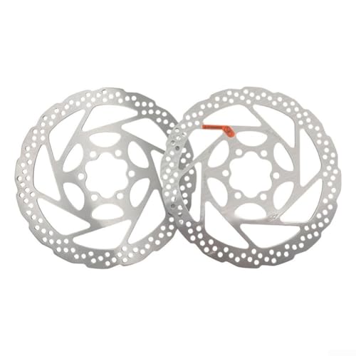 Freno a disco per scooter in acciaio inox da 160 mm con supporto a 6 fori per Kukirin per G2 per una rapida dissipazione del calore e prestazioni di guida all'aperto (2 pezzi, bianco)