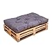 Cuscino da Giardino Euro Pallet,Sedile,Schienale,Cuscini per Panca,Set di Cuscini per mobili,con Cuscino per Seduta e Schienale,Pausa Pranzo in Ufficio,all'aperto,Grigio Scuro(Cuscino per se