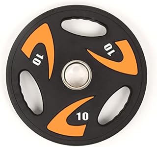 Phoenix Fitness Olympic Weight Plate - Rubber Coated Tri Grip Radial Plate for Strength Training - Great for Barbell & Dumbbell Bars - Ideal for Home, Gym & Studio - Sold as Singles, from 2.5kg-25kg