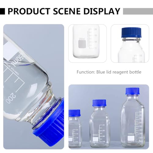 Fioles en verre transparent de laboratoire flacons étanches 250ml