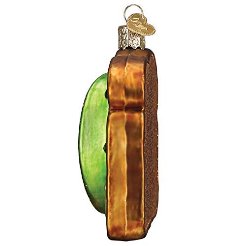 Old World Christmas Ornaments Avocado Toast Glas geblasene Ornamente für Weihnachtsbaum – Ansicht 3