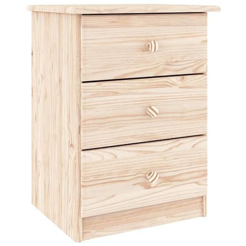 vidaXL Table de Chevet Alta 41x35x55,5 cm Bois de pin Massif, Table de Chevet, tiroir de Chevet, Table d'appoint, mobilier de Chambre, Armoire de lit