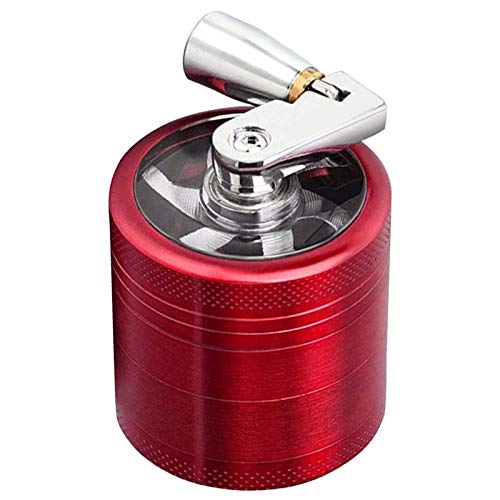 Queen.Y Broyeur à Herbes 4 Couches Broyeur à Herbes en Alliage de Zinc avec Poignée de Moulin pour Outil de Broyage Dépices de Cuisine Noir