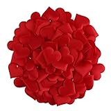 Dzrige 100 Pcs Heart Shaped Petals Love Heart Shaped Sponge Petals Romantic Red Heart Confetti For Party Decoration Handmade DIY Petals Birthday Table Wedding Valentine Day Supplies