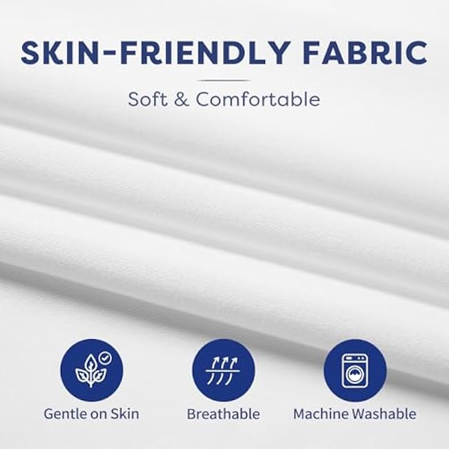 Comfyanno Cot Sheets for Daycare Standard Size - 23 x 51 - 10 Pack Bulk - Daycare Essentials - Soft & Comfortable Brushed Microfiber - Fitted Cot Cover - for Preschool Kids Nap Time - White