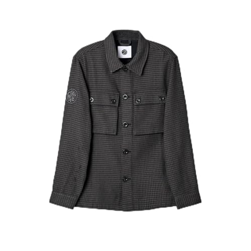 Pretty Green Mens Kilburn Overshirt Black L