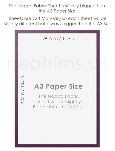 Faux Leather Fabric A3 Sheets – Vegan PU Pleather, Soft Nappa Vinyl for Crafts, DIY, Home Décor & Light Upholstery – 16 Colours, 41.5cm x 29.5cm Black - Image 3