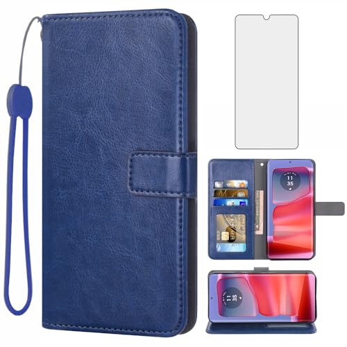 Coque Moto Edge 50 Ultra Asuwish étui de protection bleu pour écran