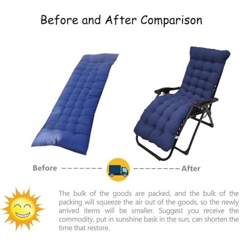 Pasrdqoyp Patio Chaise Lounger Cushion,61in Lounge Chair Recliners Chair Cushions,Thicker Padded Chaise Lounger Swing Bench Cushion for Outdoor Indoor Home Office (Wine Red) by Pasrdqoyp - Used condition - Image 5