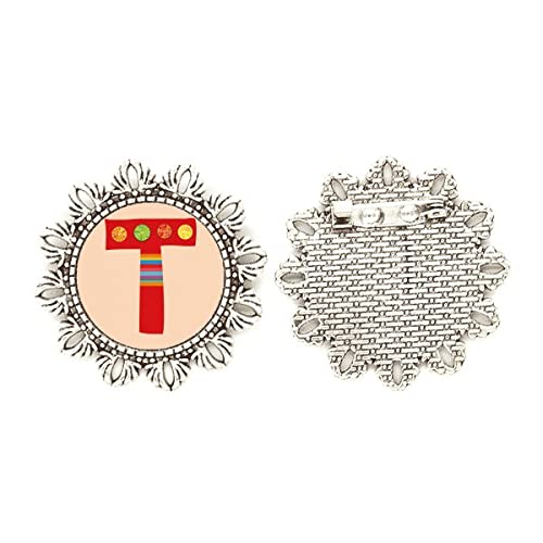 Broche de letra T con frutas y naranjas ideal para vestidos de tarde de verano