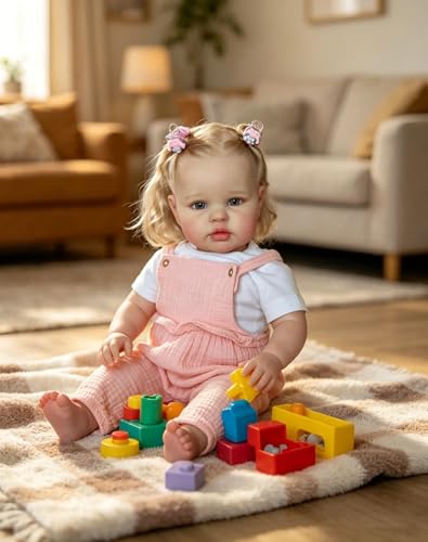 Muñeca reborn niña de silicona realista 24 pulgadas miniatura 2