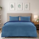 Utopia Bedding Funda Nordica Cama 105 200x200, Azul Marino/Azul Claro