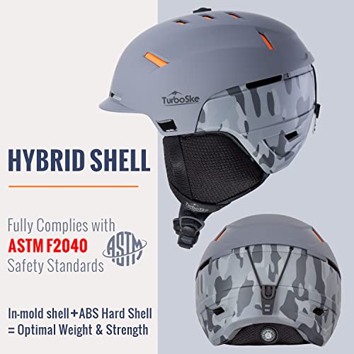 image for TurboSke Ski Helmet Adjustable Ventilation Goggles and Audio Compatibl