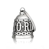 'Live to Ride'Bell Key Chains for Riders Stainless Steel Motorcycle Heavy Rider Bells Accessory & Key Chain for Luck