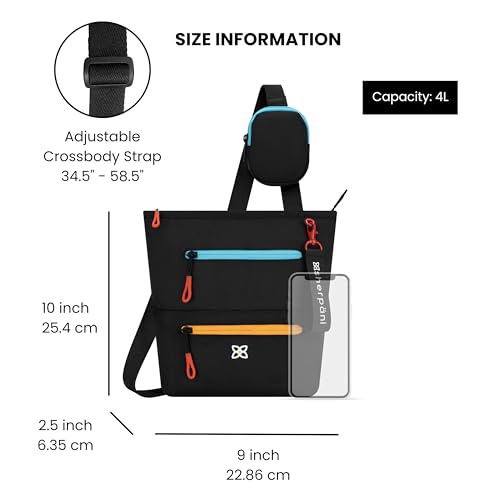 Image of Sherpani Sadie, Nylon Crossbody Bag, Lightweight Shoulder Bag, Travel Cross Body, Crossbody Purse for Women, RFID Protection, Removable Coin Purse, Travel Gift (Chromatic Classic)