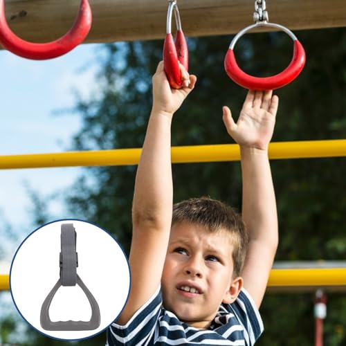 Anillas para Gimnasia con Correas Antideslizantes Grises miniatura 5