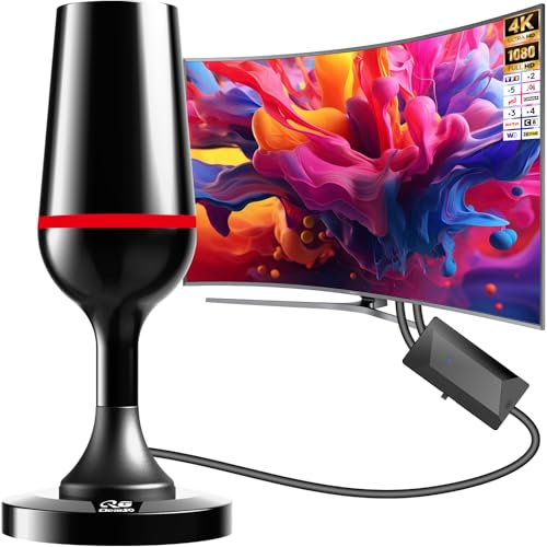 Antenne TV Intérieure, Réception Numérique Haute Définition, pour Télévision (Red)