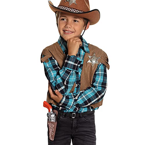 Boland 54383 Kit de Cowboy (Pistolet et Ceinture avec Licol), Multicolore, 23 cm/100 cm