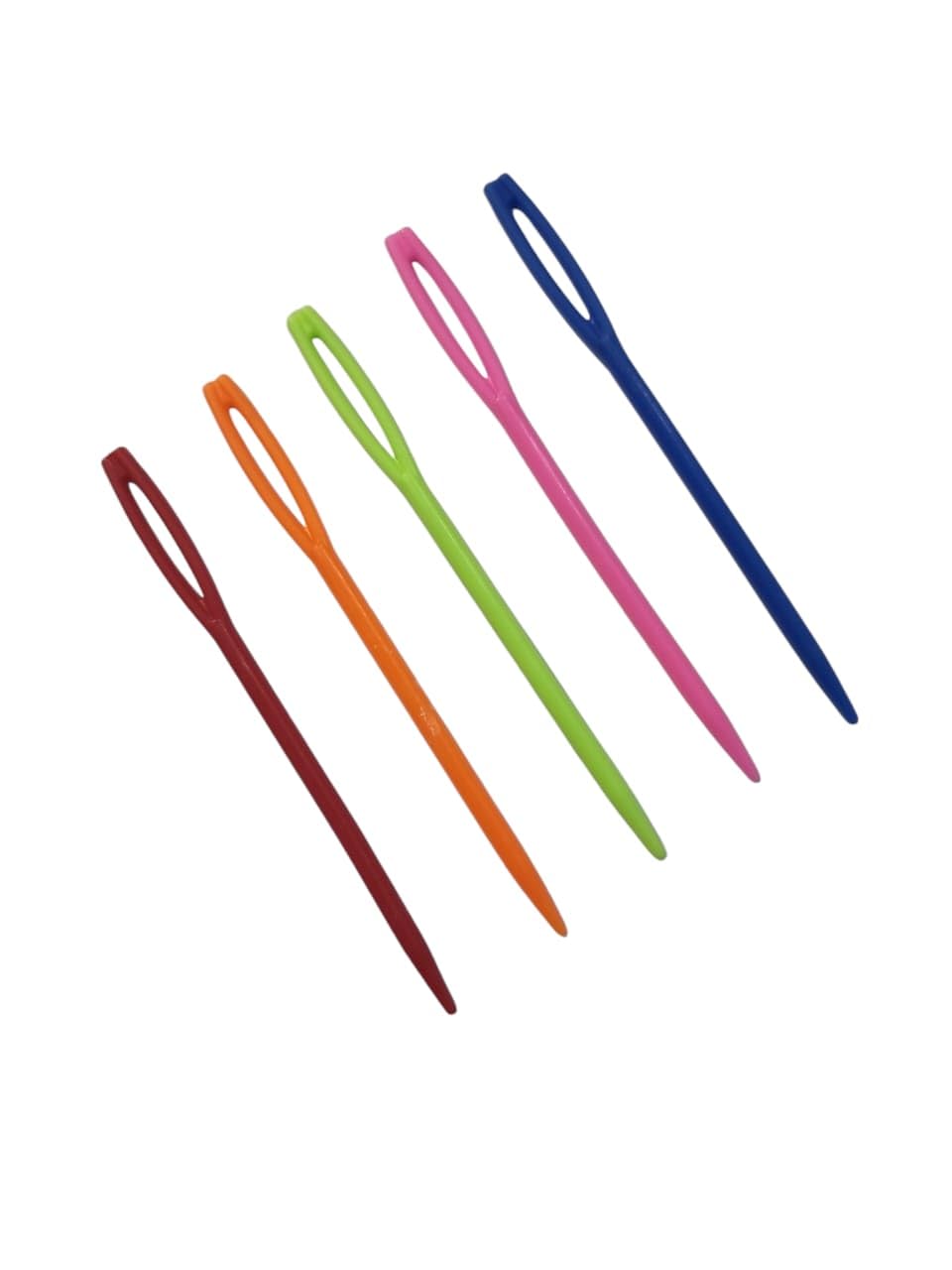 HIMMU'S FASHION HUB Special Colorful Large Eye Plastic Sewing Needles, 2.75 Inch Yarn Needles Plastic Weaving Needles Embroidery Needles Safety Lacing Needles Learning Needles for DIY Sewing Handmade Crafts (Pack of 5)-image-34