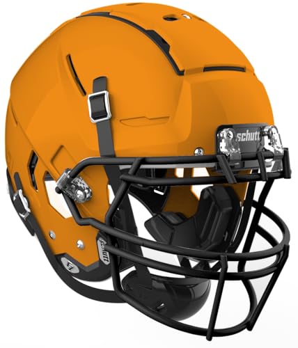 League Outfitters Schutt Adult F7 VTD Football Helmet with Facemask (Gold, Medium)