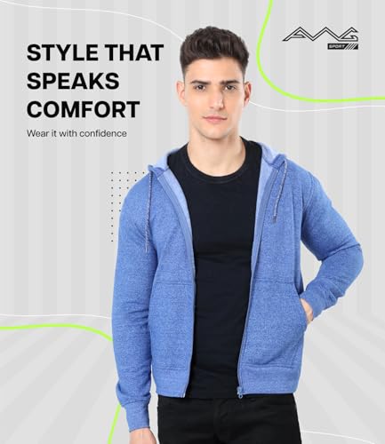 Image of AWG ALL WEATHER GEAR Hoodies for Men | Men's Solid Hooded Sweatshirt | Winter Wear | Pullover | Jackets for Men Stylish | Zipper Hooded Sweatshirt