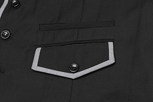 Coofandy - Gilet da uomo con bottoni, con tasca