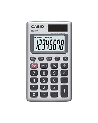 Casio HS8VA Basic 8-Digit Solar Calculator (HS-8VA)