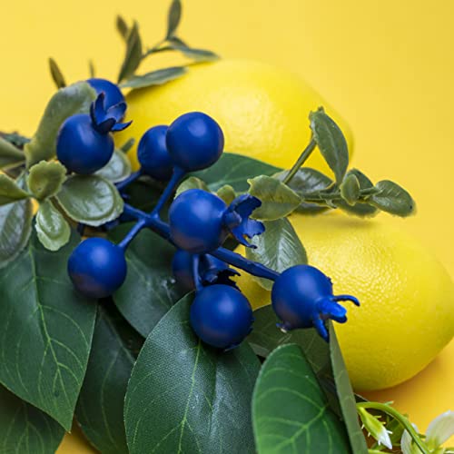 Wanglaap 12" Artificial Lemon Blueberry Branches, Lemon Blueberry Stems For Diy Holiday Decorations And Wedding Flower Arrangements (Pack Of 6) #TOP5