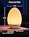 NICKLUC Egg Night Light for Nursery: Baby Night Lights Tap Lamp Stepless Dimming with Warm White and 7 RGB Colors Rechargeable Portable for Infant and Kids Bedroom Breastfeeding Sleep Aid