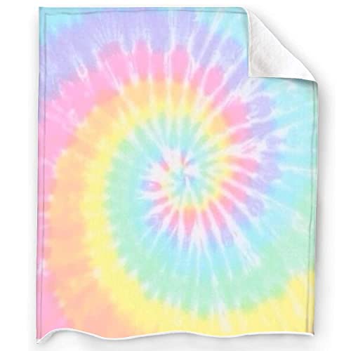 Rainbow Tie Dye Blanket Soft Fleece Throw Blanket Plush Weighted Blankets For Couch Sofa Rainbow Gifts For Boys Girls Kids Adults #TOP1