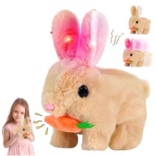 Juguete De Conejito De Saltando,My Realistic Bunny Toy,Juguete De Conejo Interactivo con Zanahoria,Juguete Electrónico Interactivo con Sonidos, Movimientos y Meneo, Conejito De Pascua De Peluche Juguete De Conejito De Saltando,My Realistic Bunny Toy,Juguete De Conejo Interactivo con Zanahoria,Juguete Electrónico Interactivo con Sonidos, Movimientos y Meneo, Conejito De Pascua De Peluche
