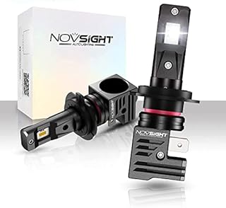 NOVSIGHT H7 LED Headlight Bulbs 55W/Pair 10000LM 6000K 1:1 Mini Design Car Replacement Lights Bright of Halogen and Xenon Kit 2 Lamps