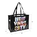 NYC Photo Reusable Shopping Tote Bag - New York City (Black) by Universal Souvenir