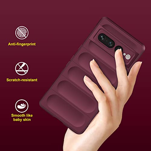 Image of Amazon Brand - Solimo Mobile Cover for Google Pixel 7 Pro 5G (Silicone Plum)