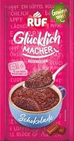 RUF Glücklichmacher Tassenkuchen Schokolade, saftiger Mikrowellenkuchen in 90 Sekunden, einfach mit Milch anrühren & genießen, schneller Kuchengenuss für zwischendurch, 1 Portion