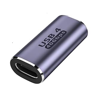 SPIN CART USB 4.0 Type C to Type C Connector, Female to Female Coupler Adapter Extender Support up to 40Gbps Data Transfer