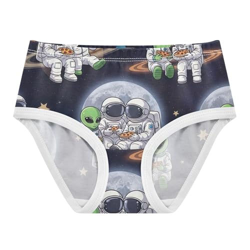 Toddler Girls Underwear 2t Cotton Little Girl Panties Designer Undies Kids Briefs Astronauts Green Aliens Starry