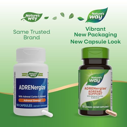 Nature's Way ADRENergize, Adrenal Support*, with Adrenal Cortex, 50 ct - image 2